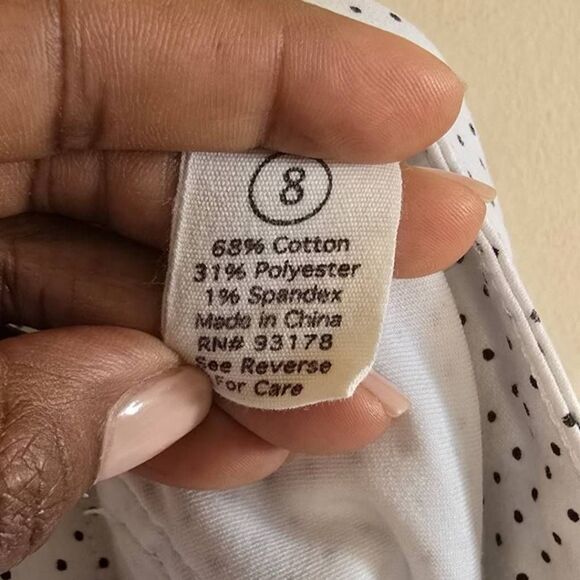 Andrea Jovine Polka Dot Skinny Jeans Women's Size 8 White Black Stretch Denim - Picture 7 of 15